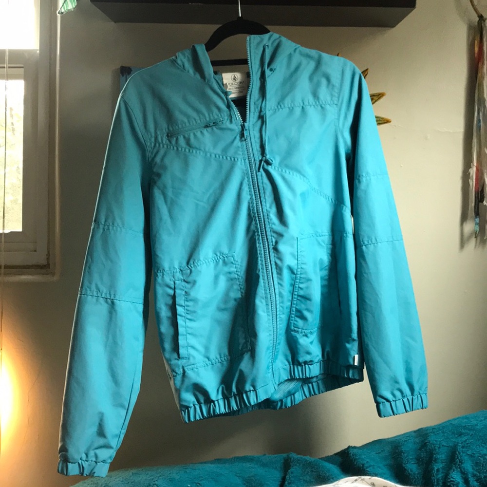 Blue Volcom Rain Jacket!